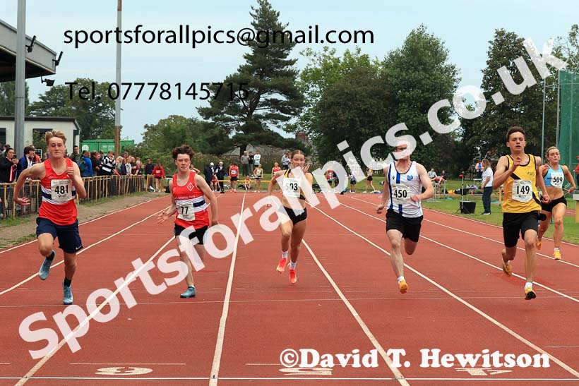 100 metres, 2025 NEGP No 5 Monkton, Wednesday, July 23rd. Photo: David T. Hewitson/Sports for All Pics